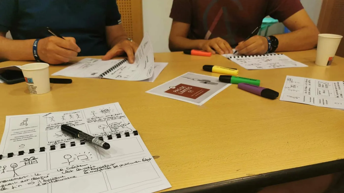 Storyboards créés par Akiani lors de l'atelier Nudges et Éthique - UXdays