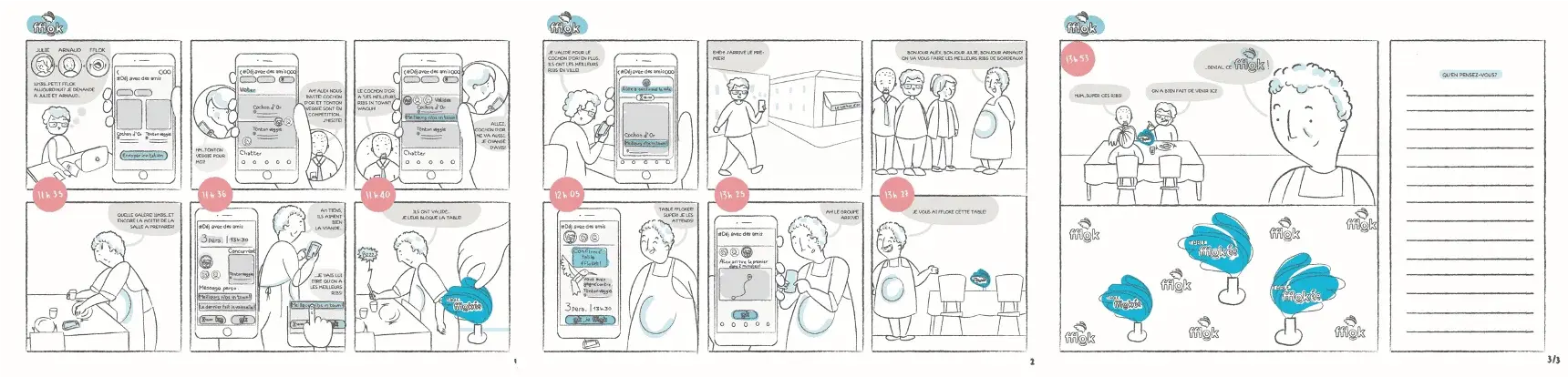 Storyboards describing the app's usage scenarios