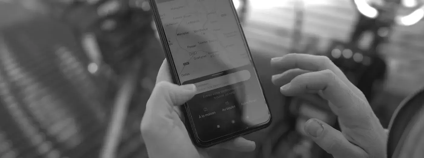 Test of a mobile mapping app on a smartphone