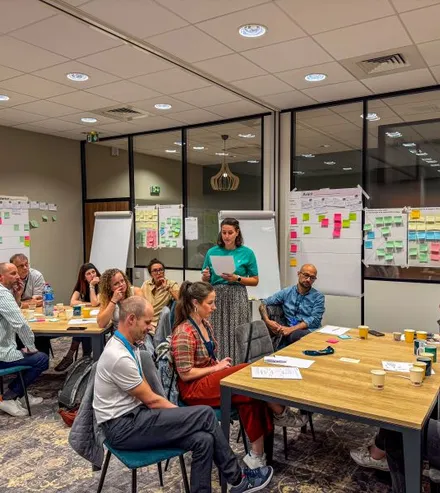 The Akiani team in a workshop