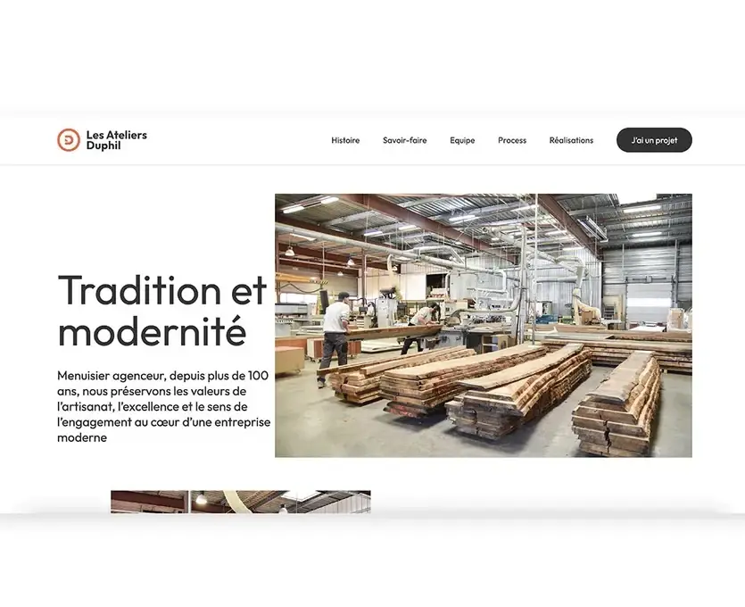 The carpentry specialist's new website