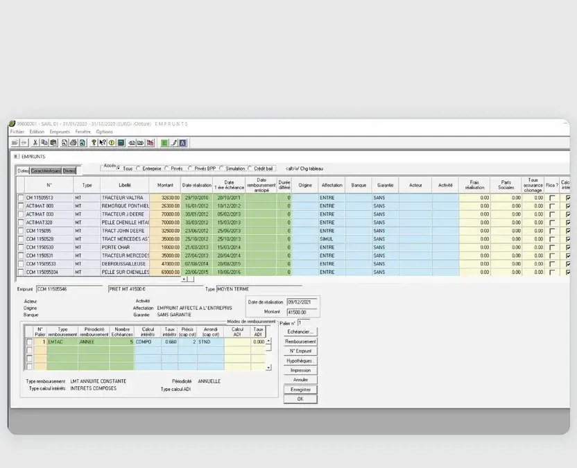 The existing software interface before the redesign