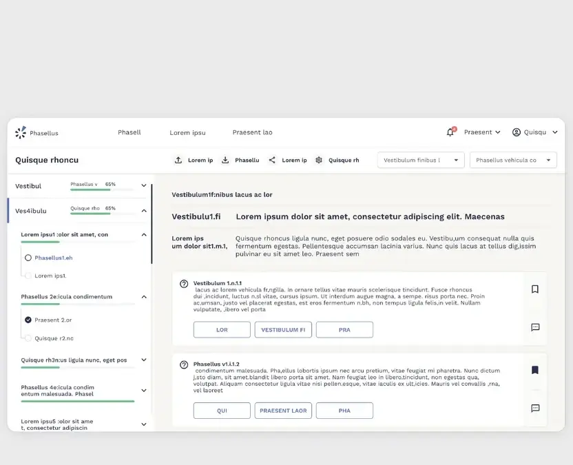 The graphic mockup of the audit platform after the redesign