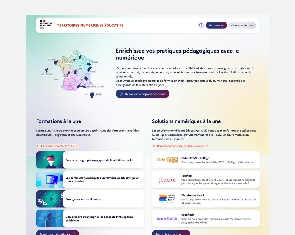 The home page of the TNE digital portal, suggesting an introduction video and quick access to teacher training and digital resources.