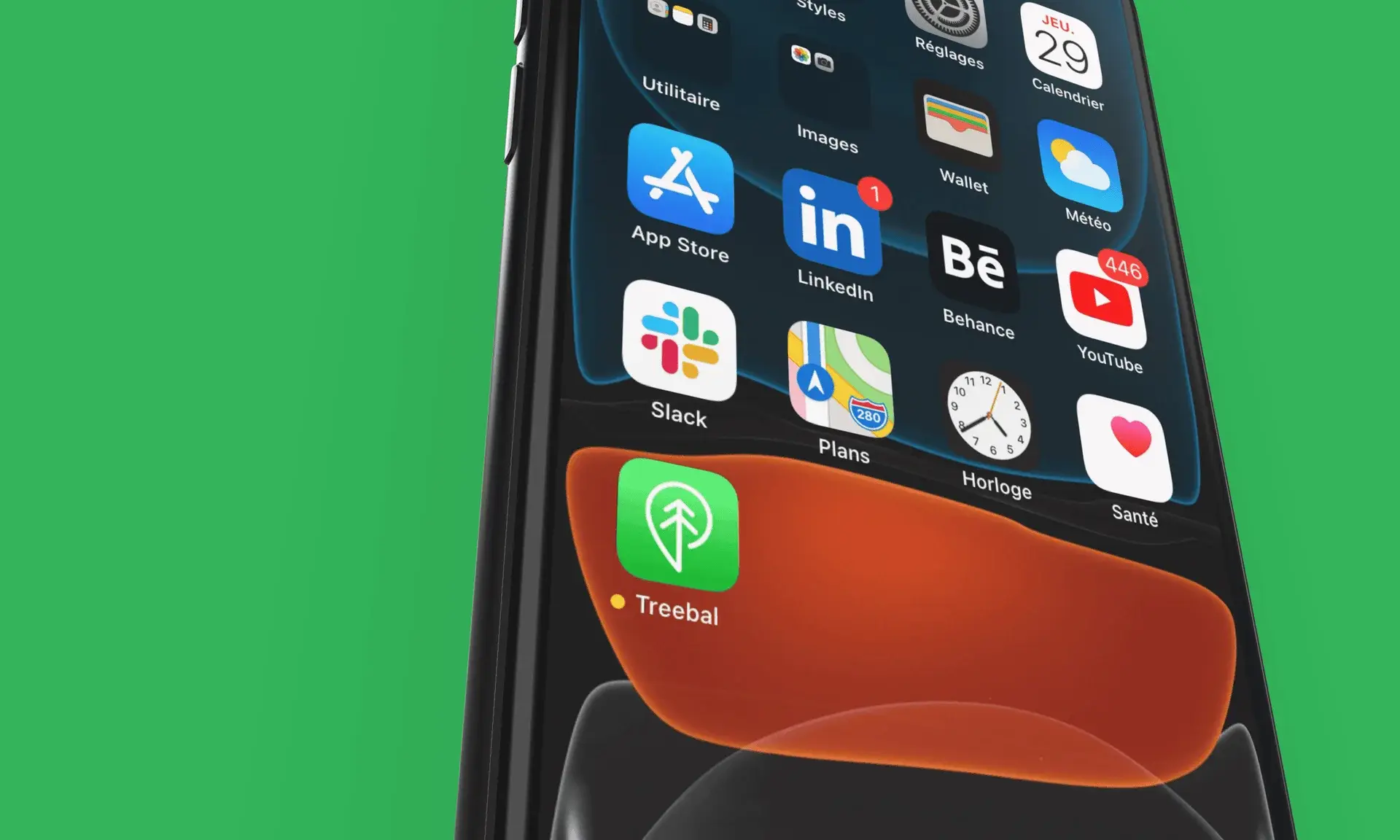Treebal app logo on iOS