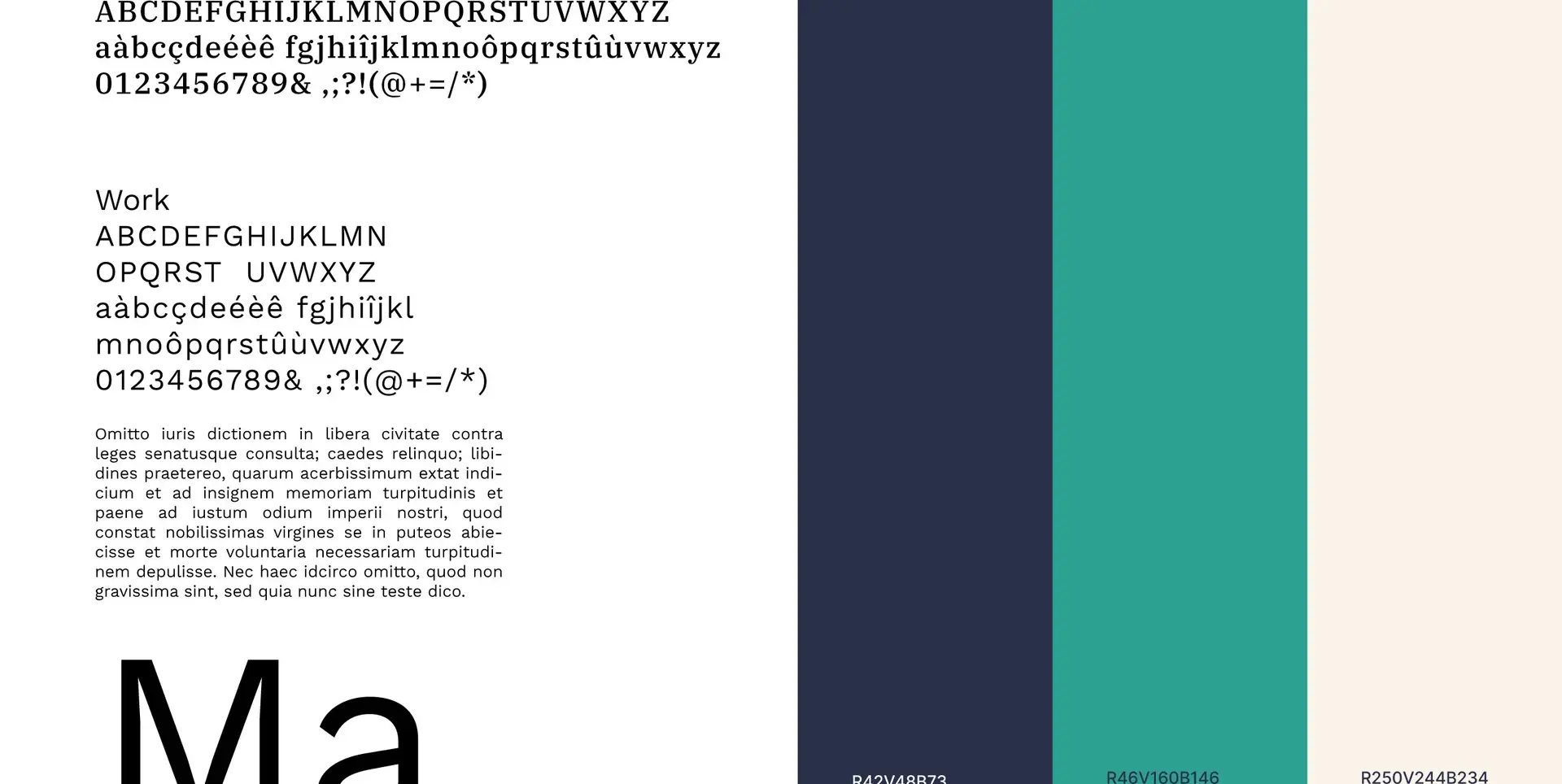 Typographies et couleurs utilisées