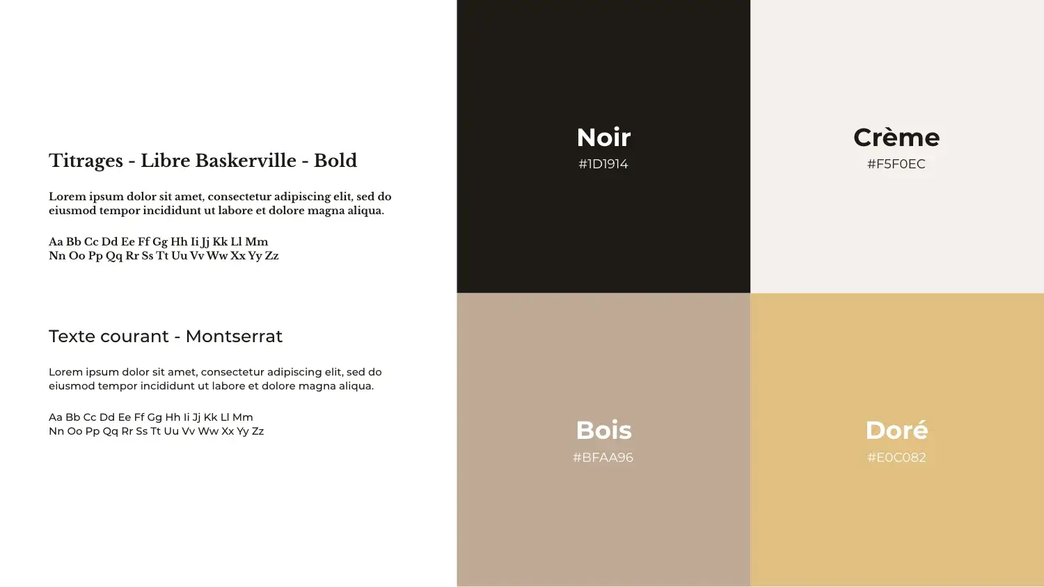 Typography and colours