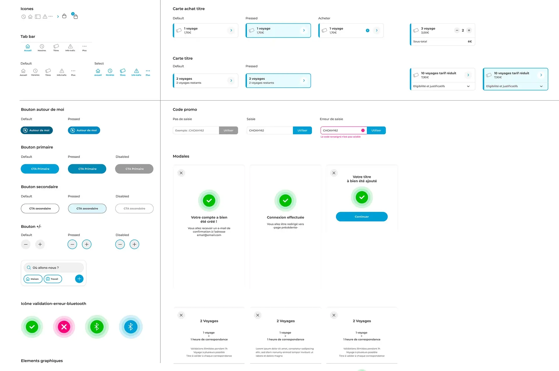 UI components for the mobile app