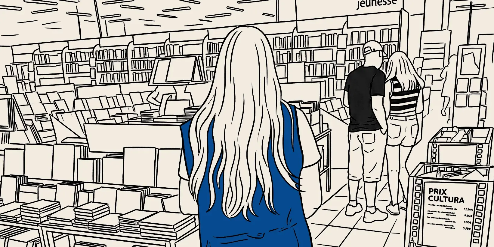 A Cultura bookseller in the children's literature section
