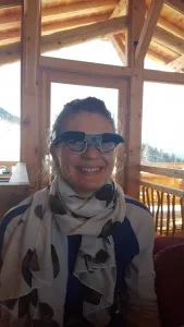 User wearing the Tobii Pro Glasses 2 on their head