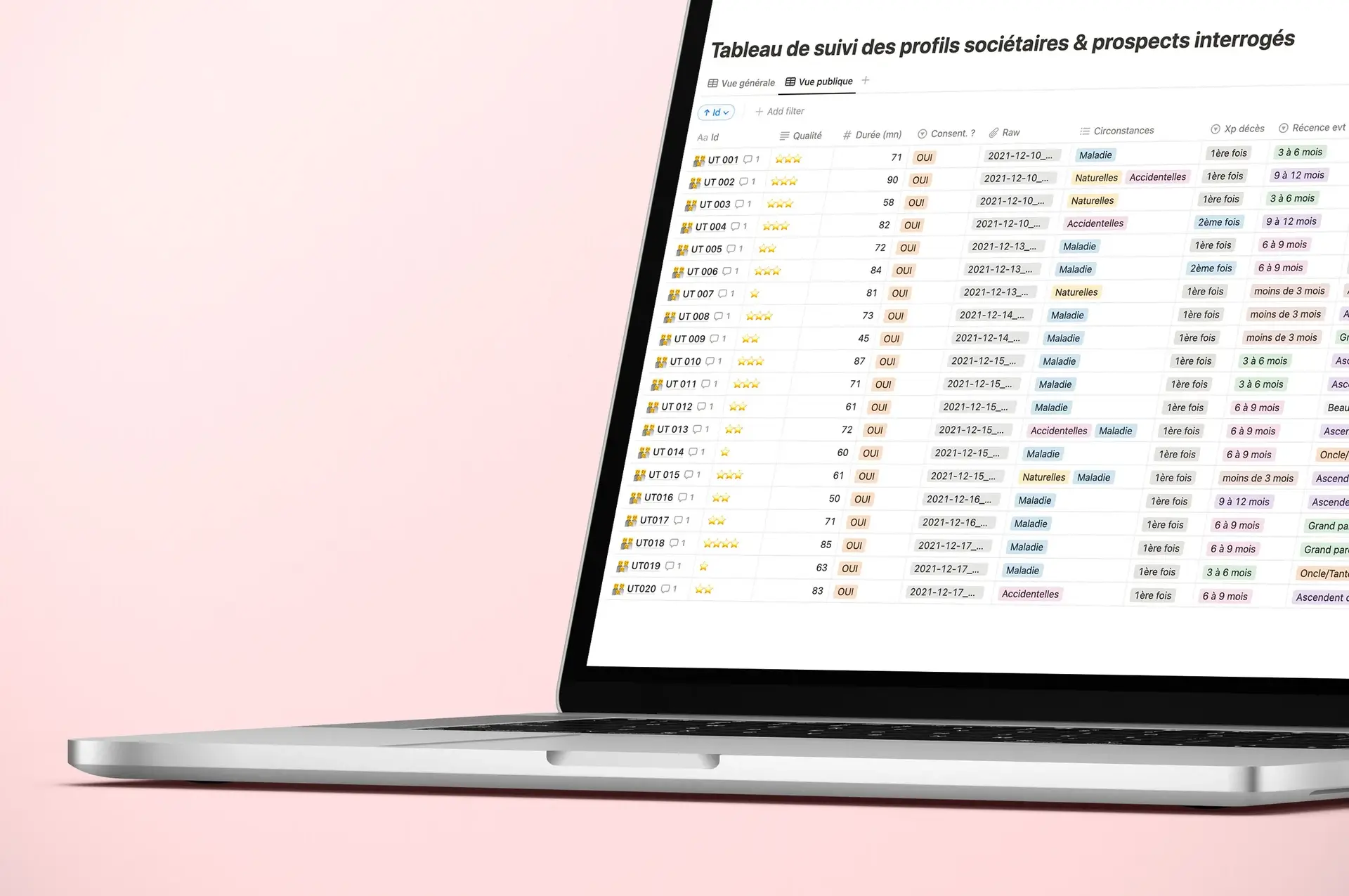 UX research repository in Notion