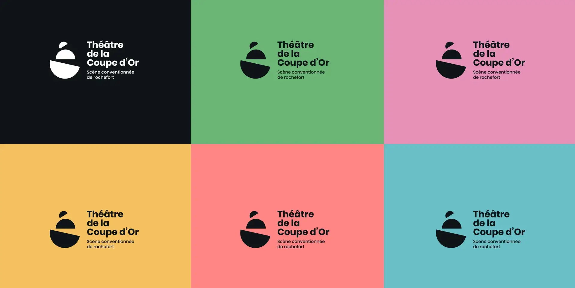 Variations of background colour with the logo