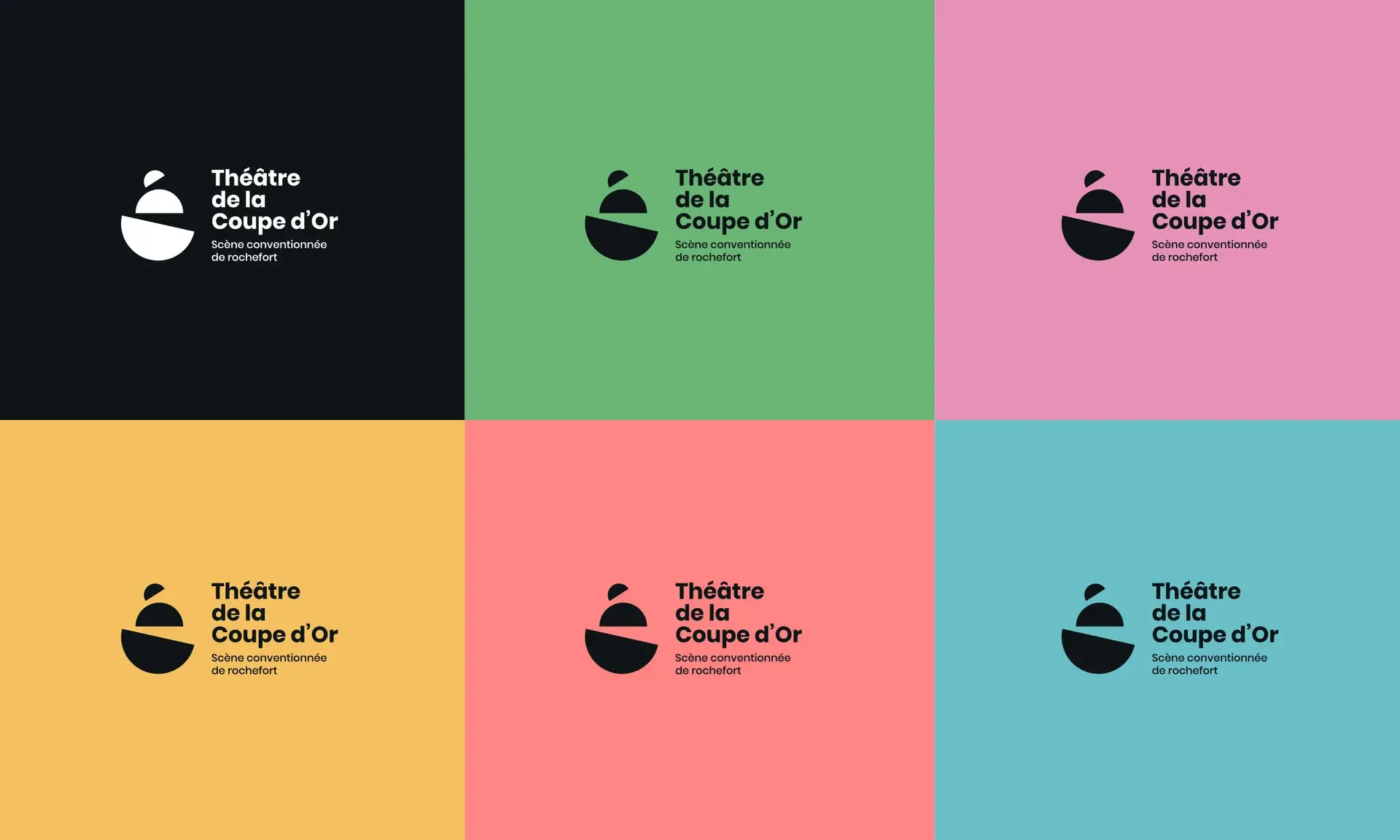 Variations of background colour with the logo