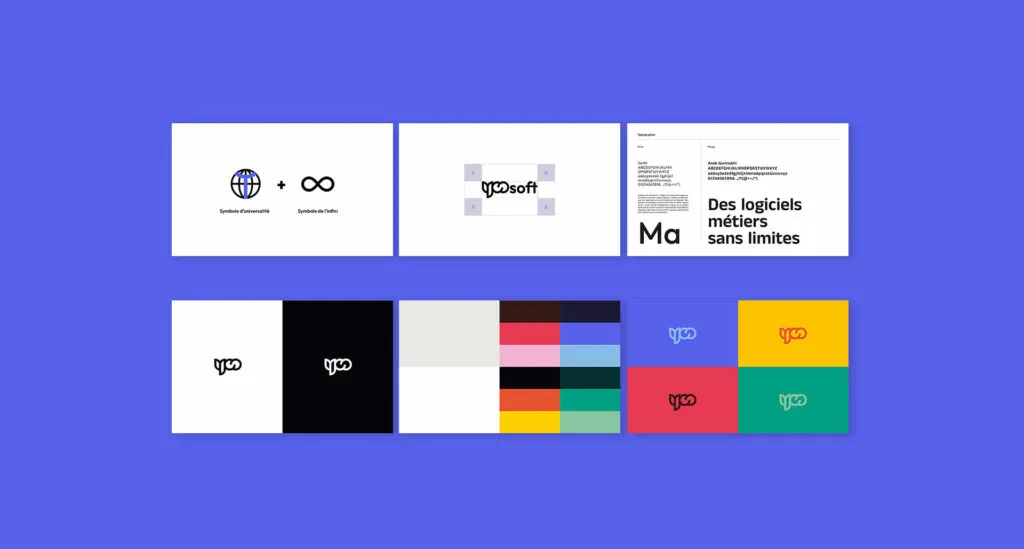 Visual identity directions presentation board