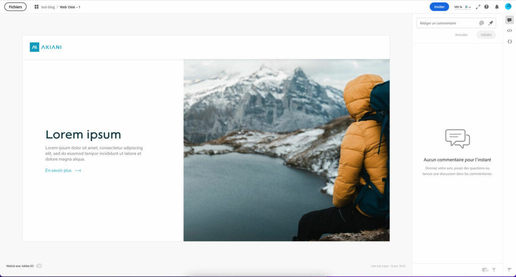 Adobe XD laisser un commentaire pour les développeurs