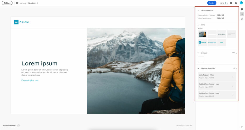 Adobe XD récupération du design system pour les développeurs