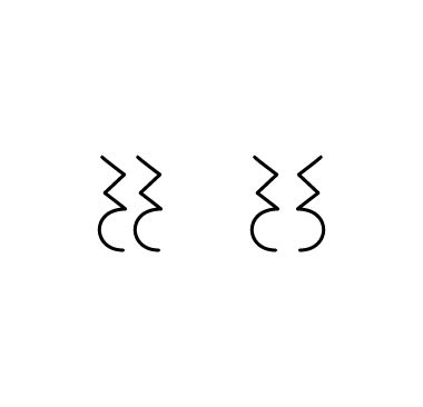 Théorie de la Gestalt : Loi de symétrie avec 4 formes