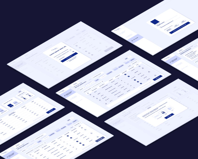 wireframes de l'interface gestionnaires