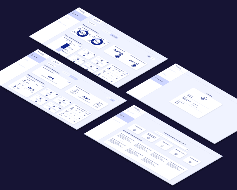 wireframes de l'interface locataires