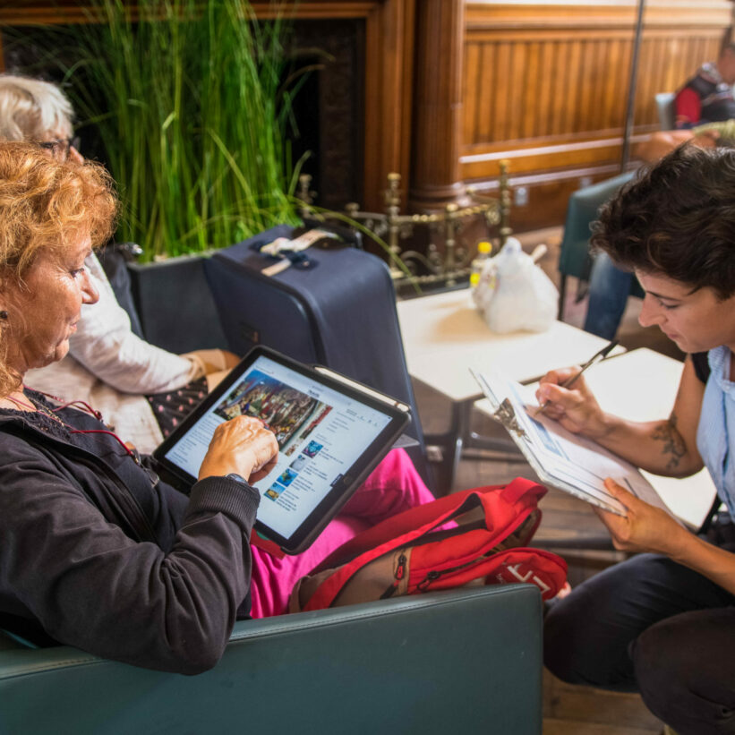 Guerilla testing tablette en gare de Bordeaux