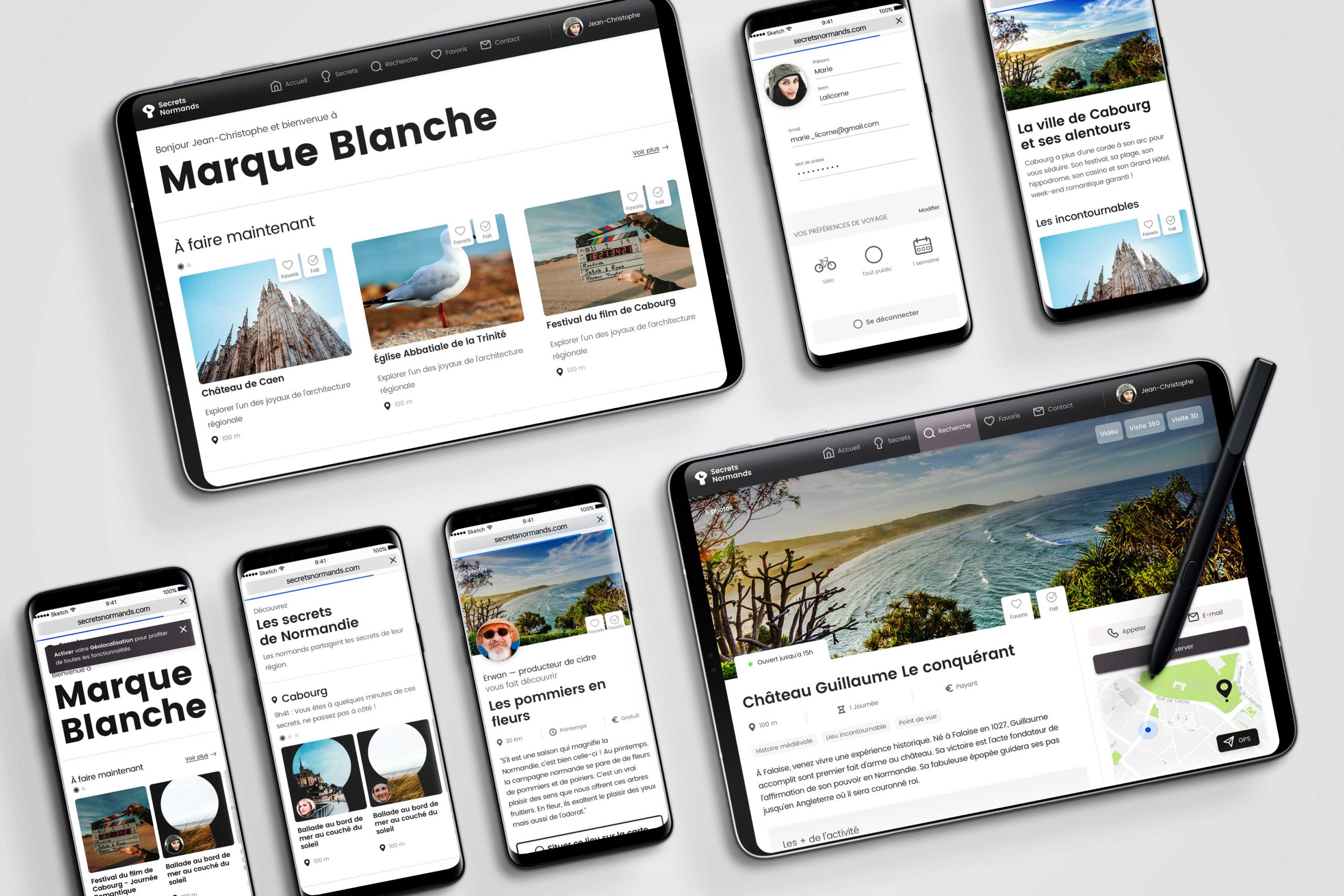 Présentation des interfaces finales en marque blanche