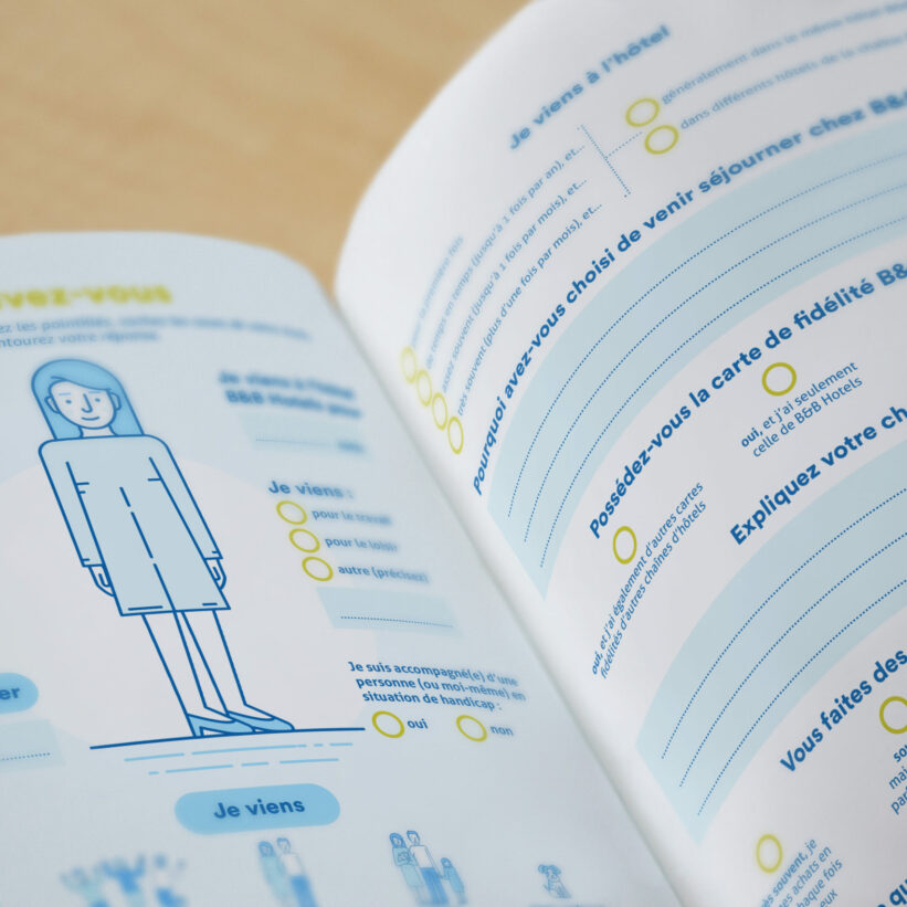 Détail du journal remis aux clients B&B : les données individuelles