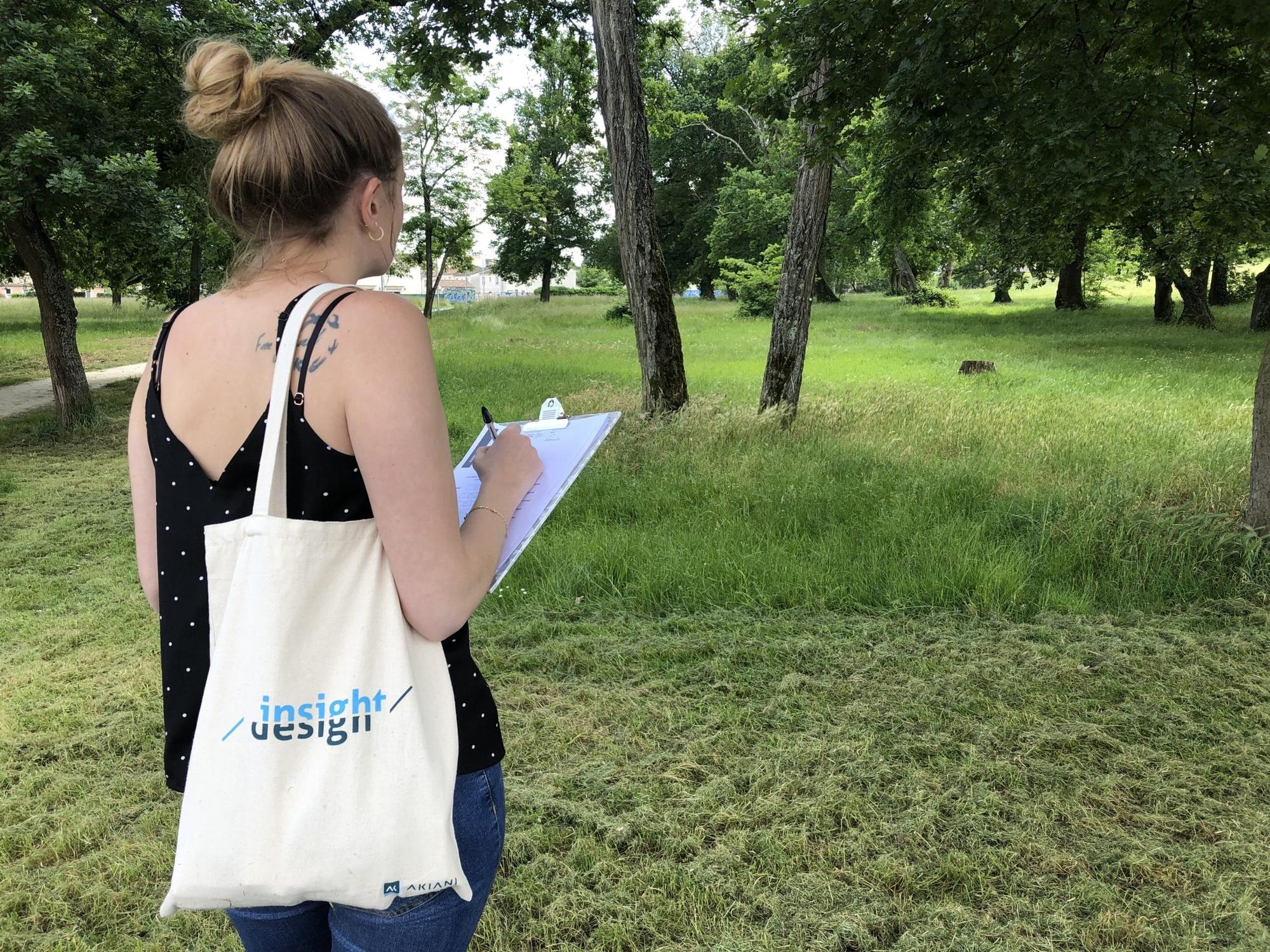 Etude terrain et observation des passants dans le parc