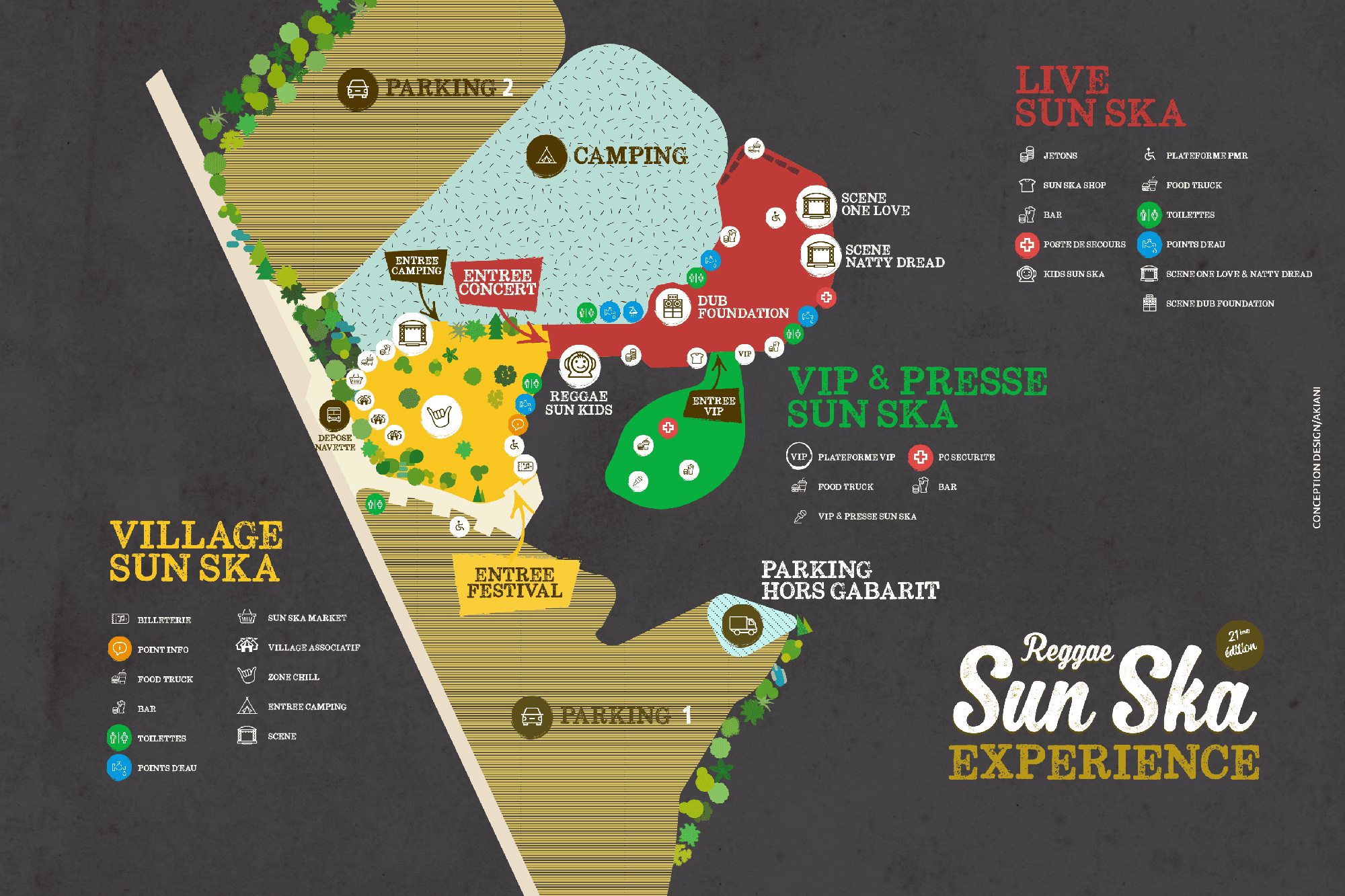 Création du plan distribué aux festivaliers