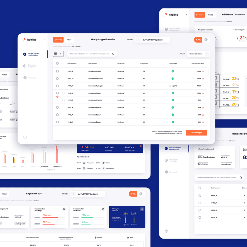 Design UI de l'interface gestionnaires