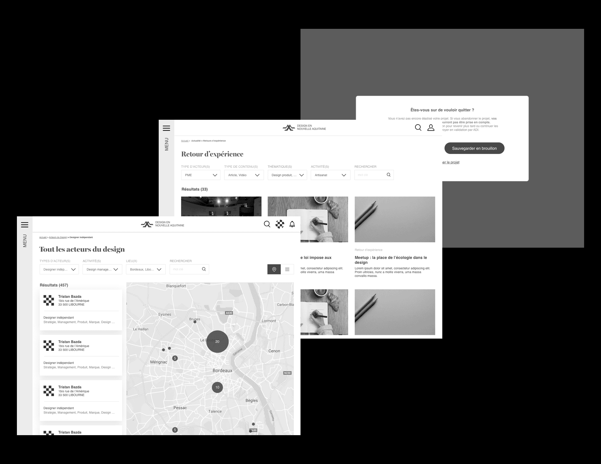 Étape 2: wireframes