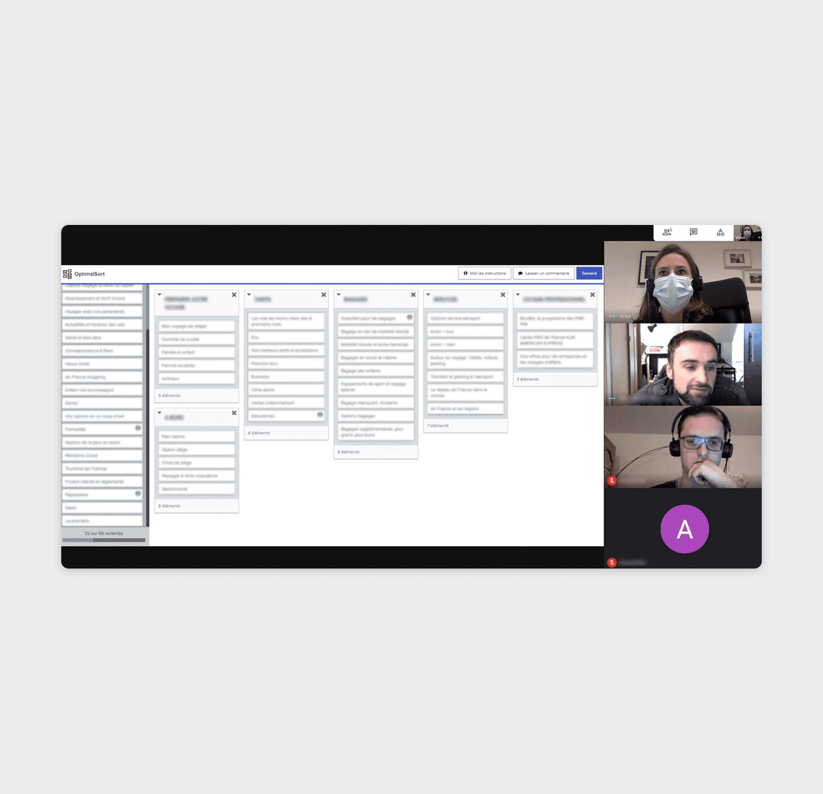 Tri de cartes en ligne