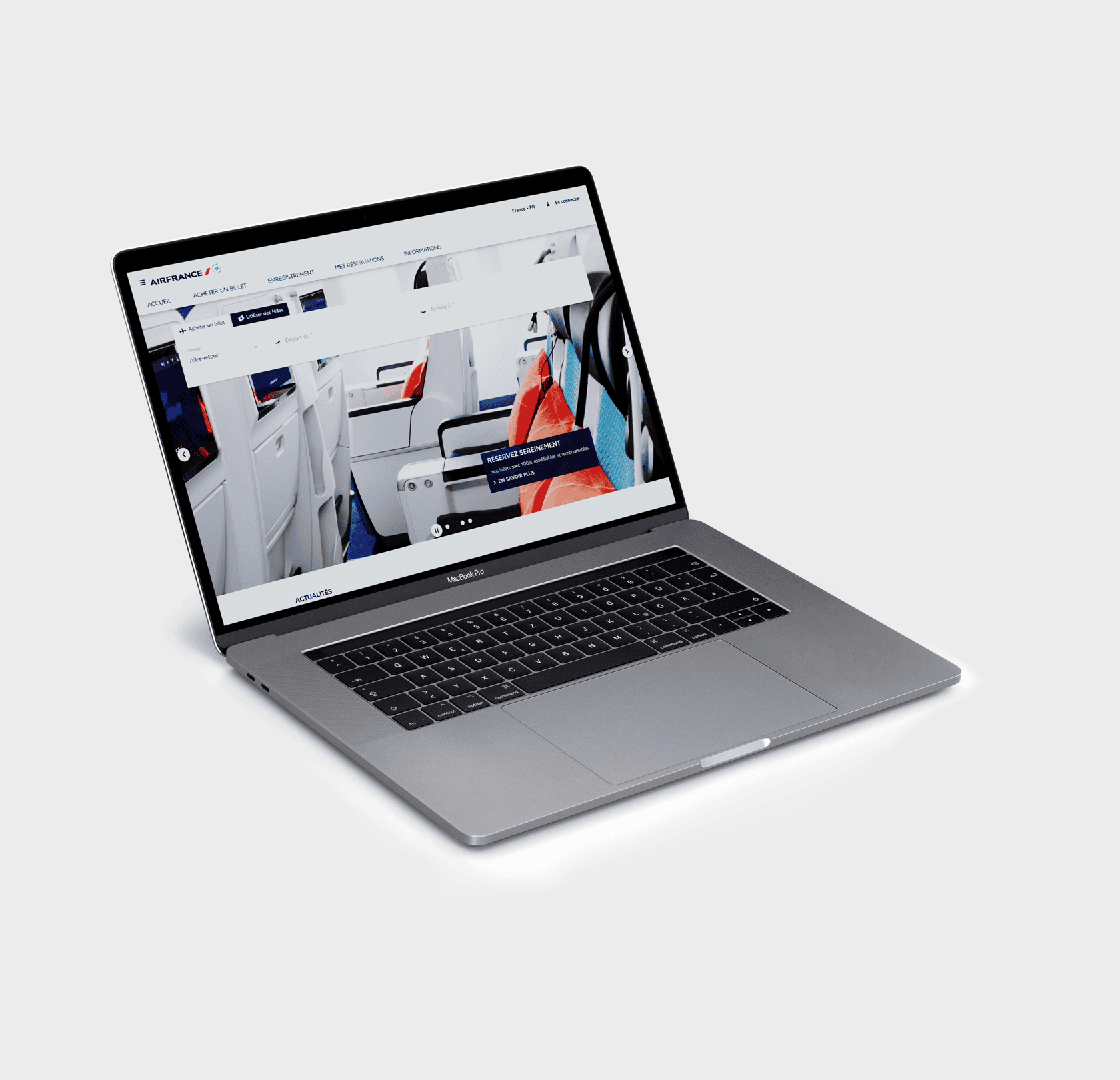 Navigation libre sur le site internet Air France