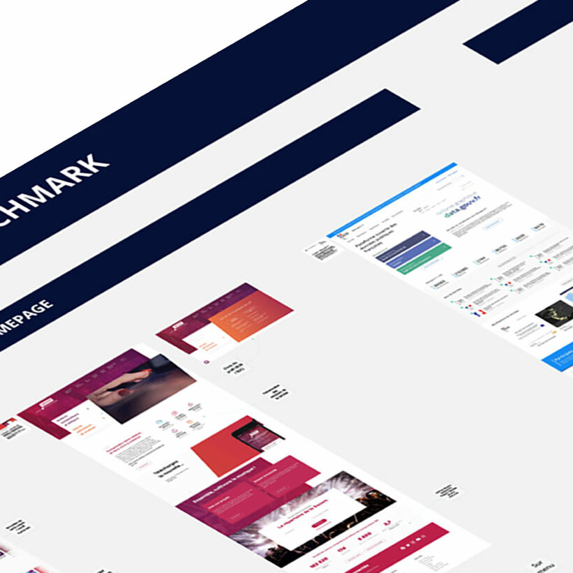 Exemples de captures d'écrans de site internet sélectionnées lors de l'étape de benchmark