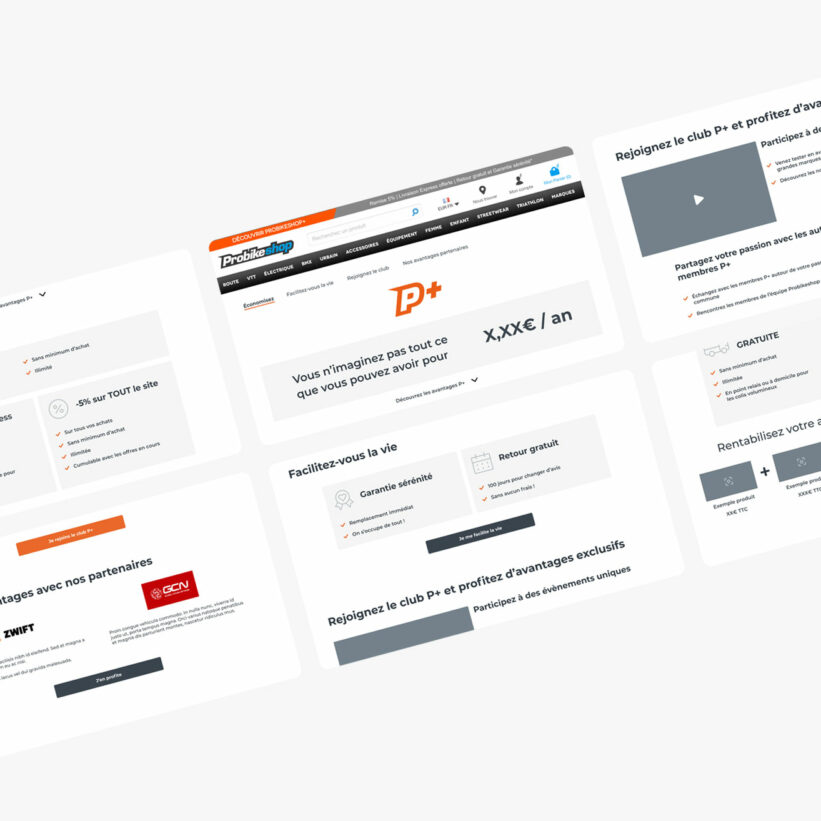 Wireframe de la page présentant l'offre premium (non contractuel)