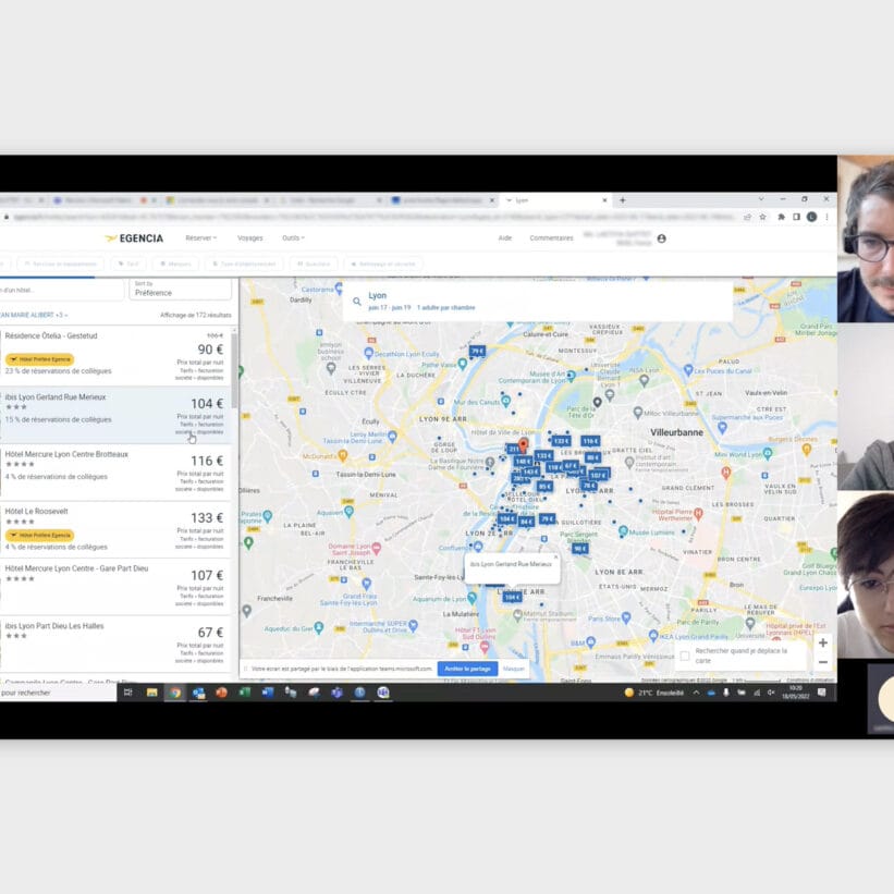 Entretien à distance sur l'analyse des comportements des voyageurs d'affaires avec un Travel Manager