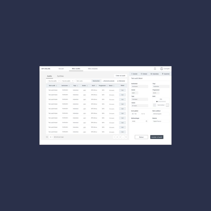 Conception de wireframes pour la plateforme spi online