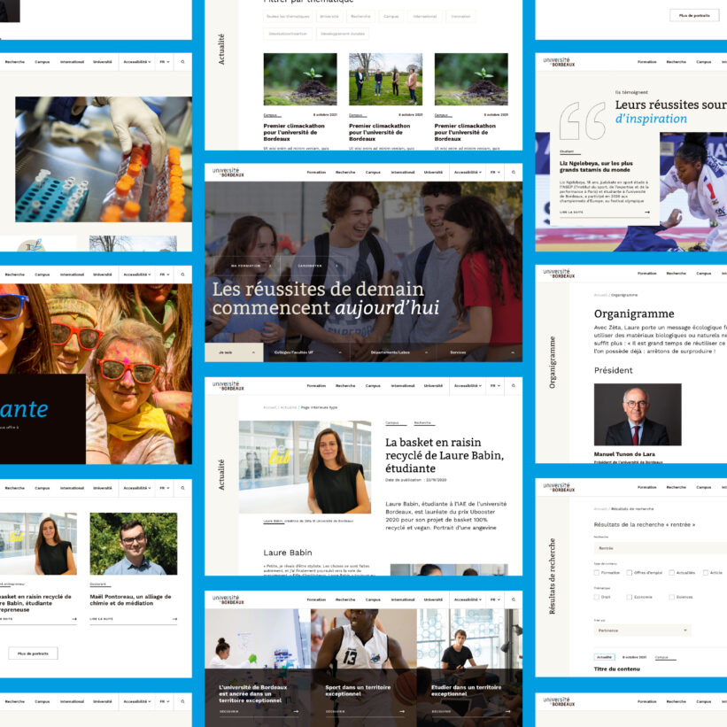 Déclinaisons graphiques des écrans