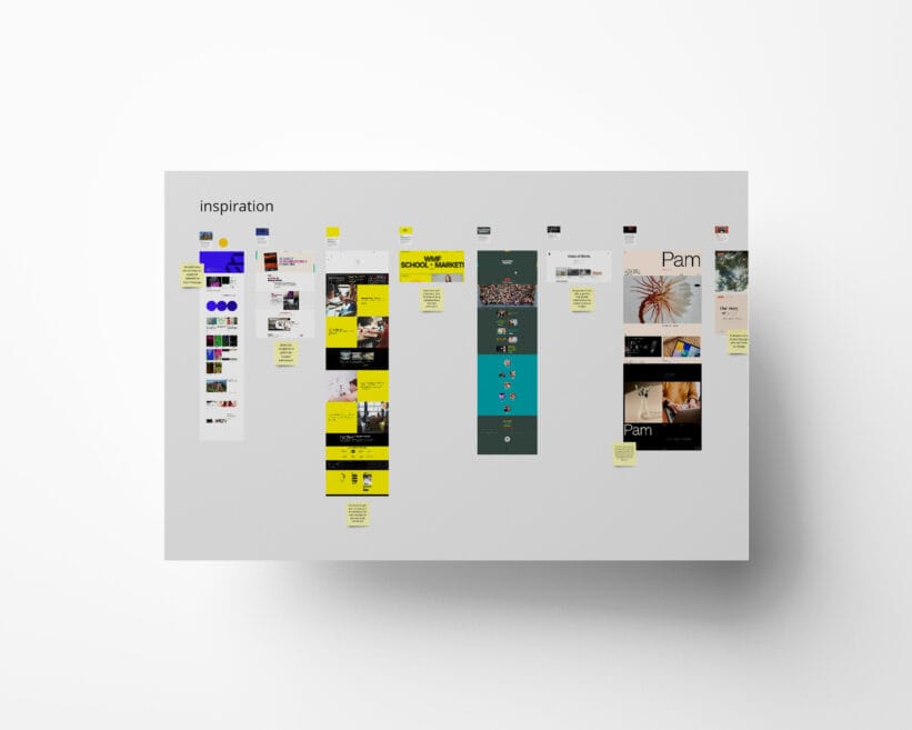 Moodboard sites web et commentaires