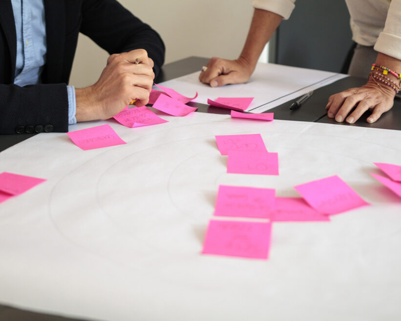 Design sprint classification de posts-it