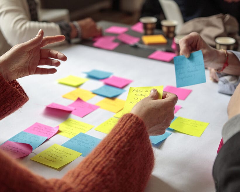 Design sprint classification de posts-it