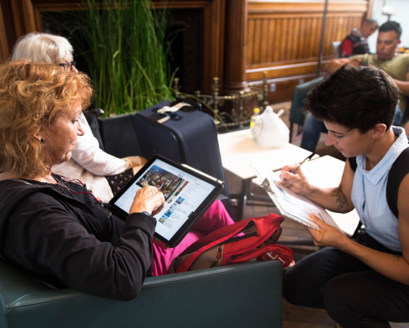 Guerilla tests questionnaire dans la gare