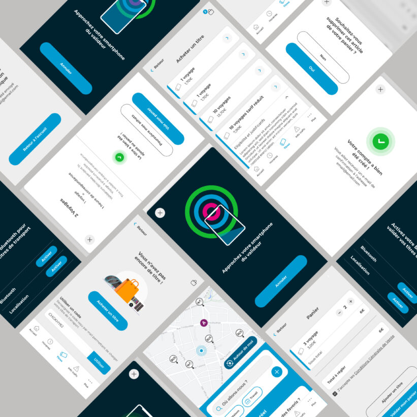 Design UI des écrans sur mobile