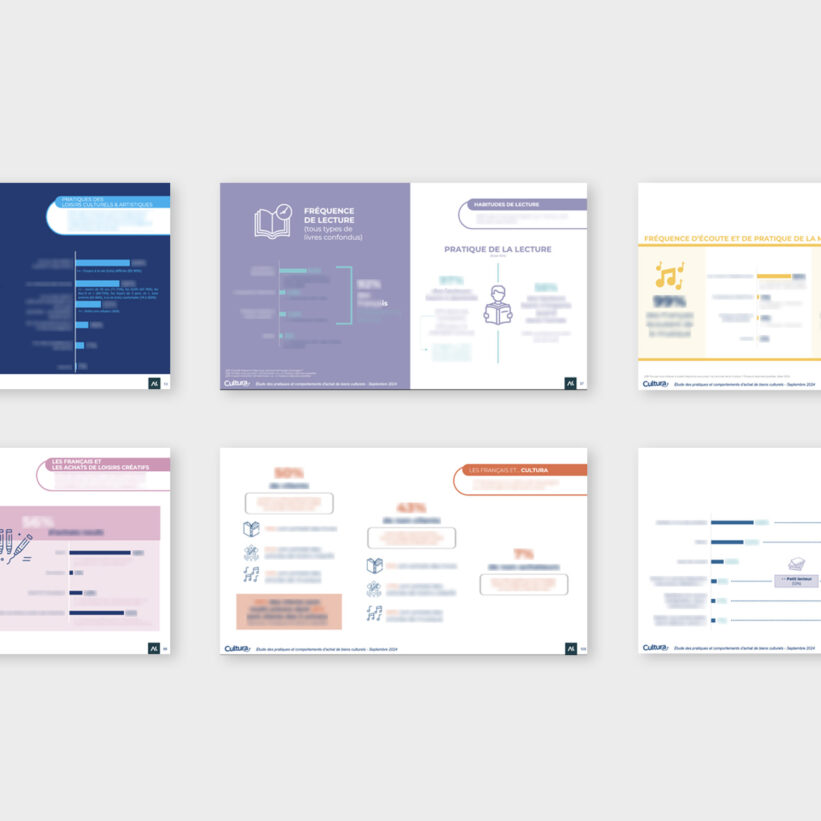sélection de slides d'un rapport d'analyse quantitative