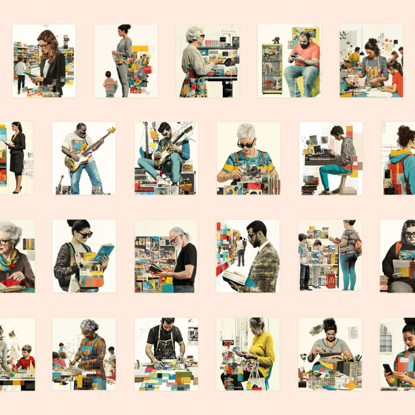 Ensemble de visuels de personnages de différentes âges et ethnies