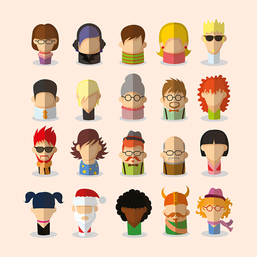 illustration affichant des personnages sous forme de caricature